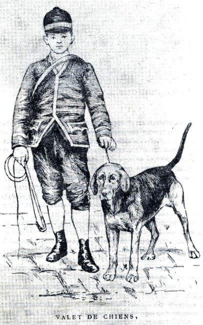 Valet de chiens de l'Equipage du Duc d'Aumale - Archives de la Société de Vènerie